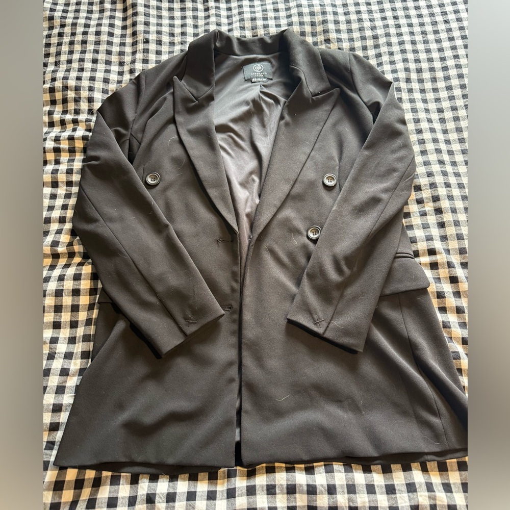 Boom Boom Jeans Men's Black Trench Coat